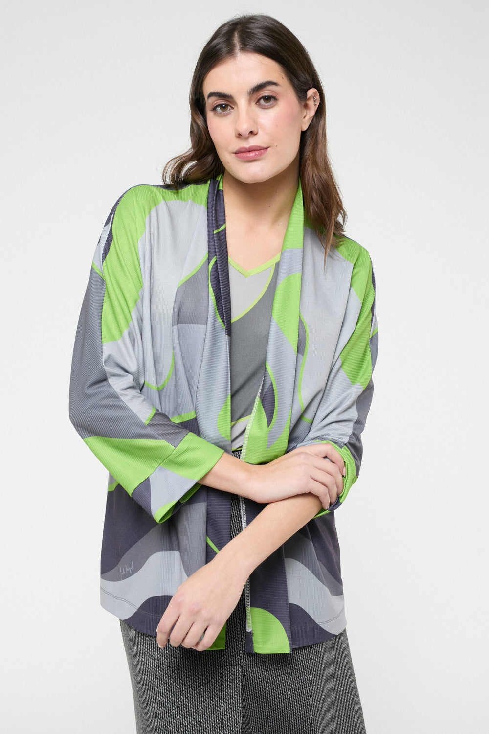 Chaqueta Print Rosalía Gris