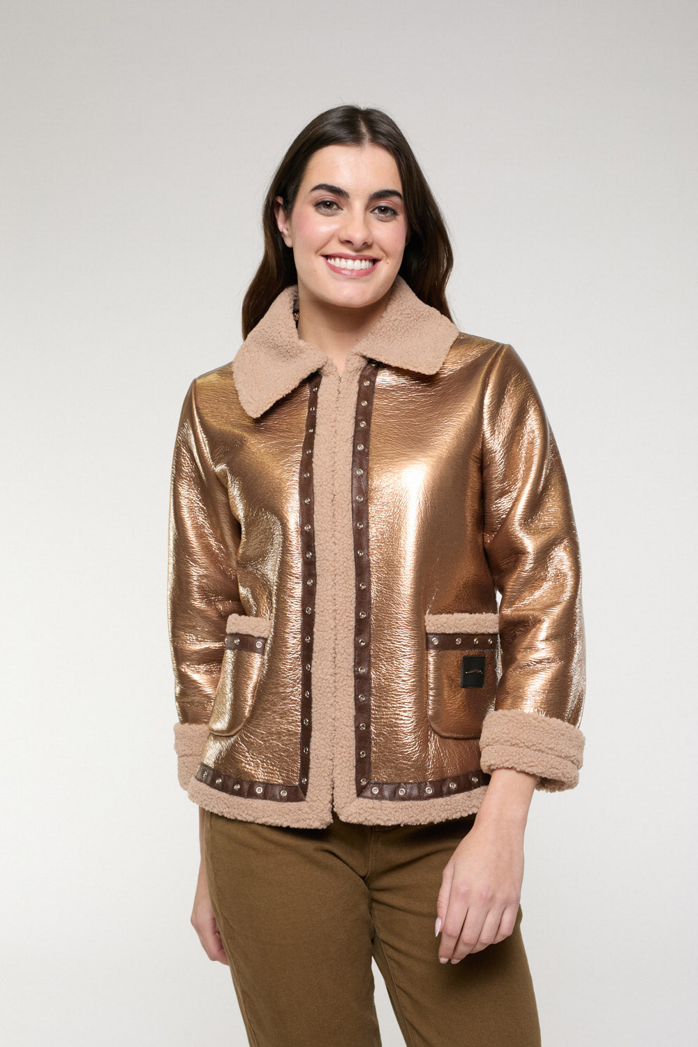Chaqueta Pelo Micaela Dorado