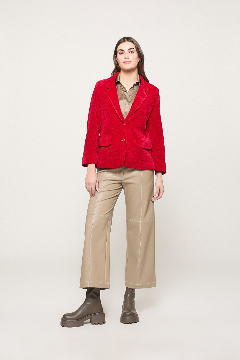 Chaqueta Terciopelo Lucía Rojo