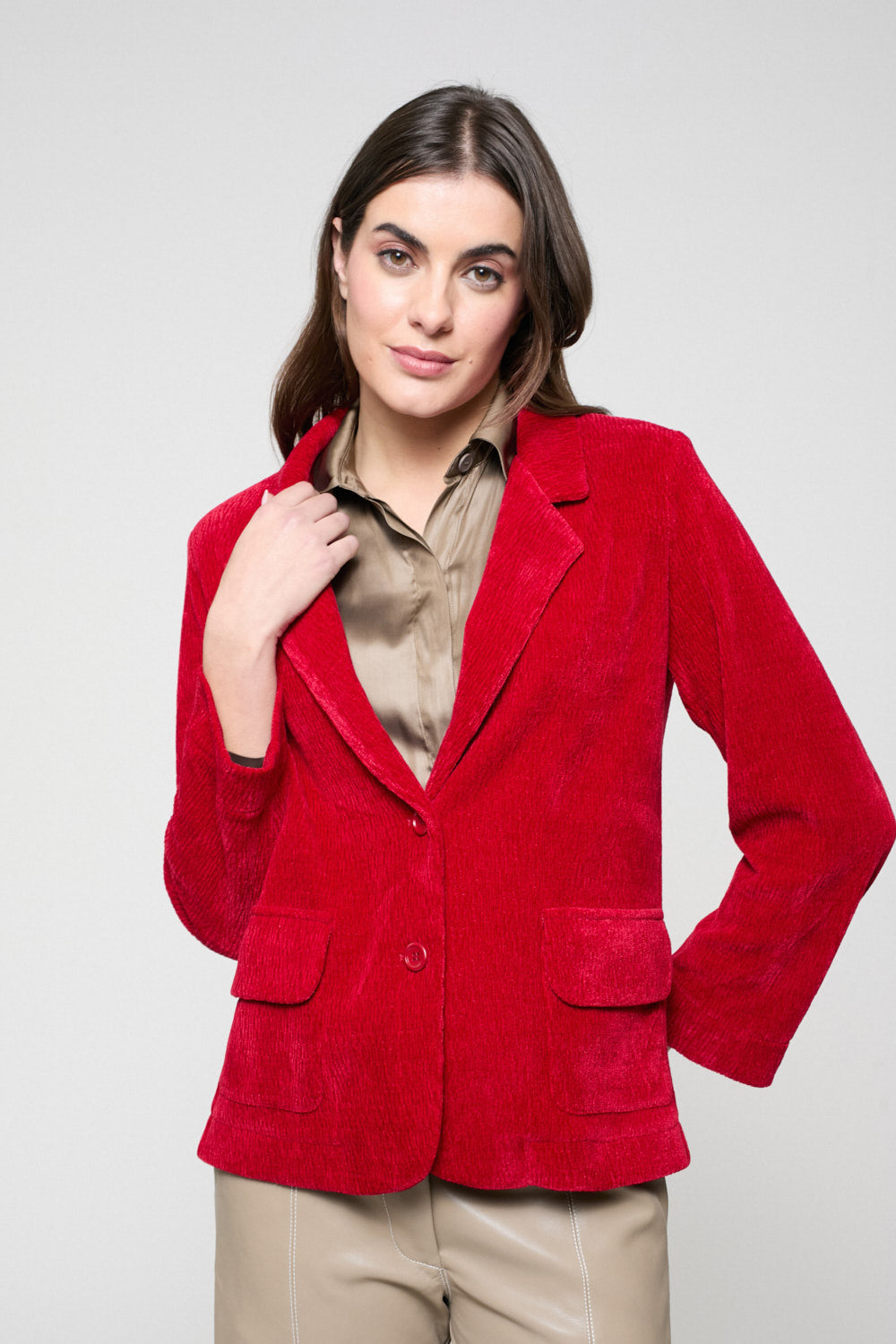 Chaqueta Terciopelo Lucía Rojo