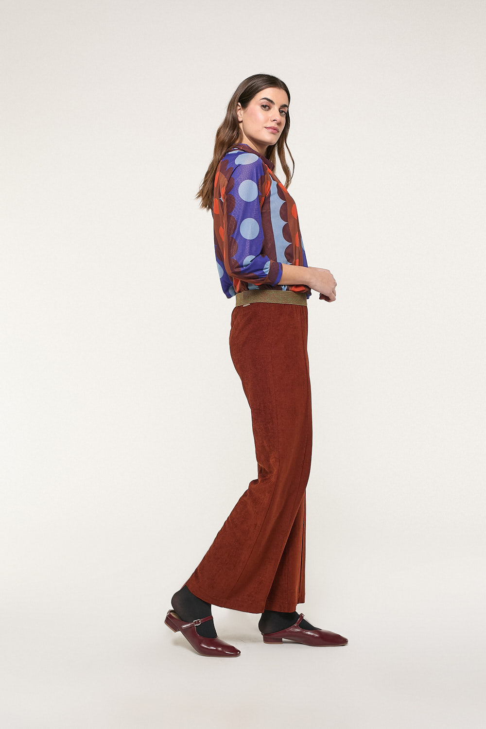Pantalón Ancho Rafaela Marrón
