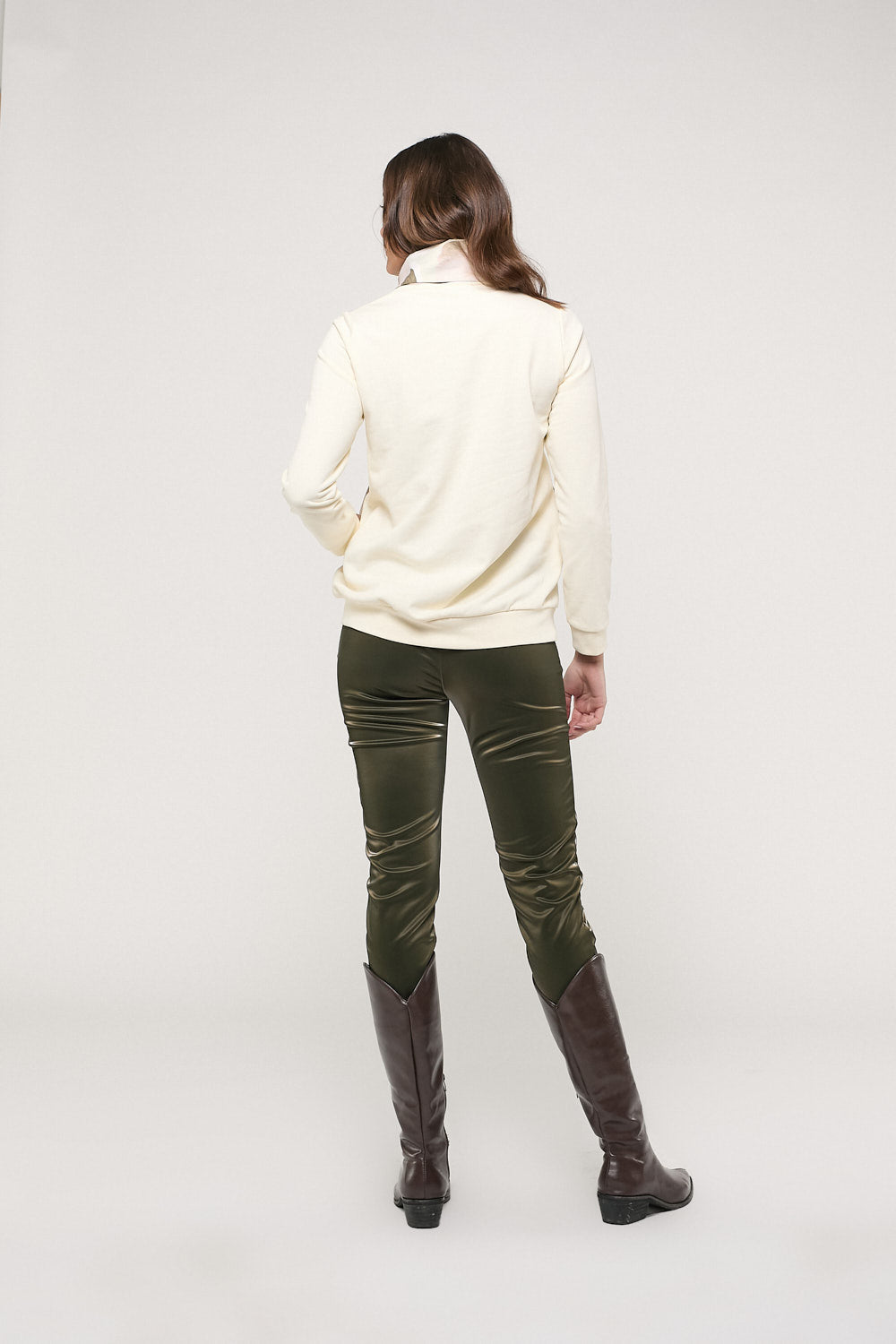 Pantalón Cuero Lina Kaki