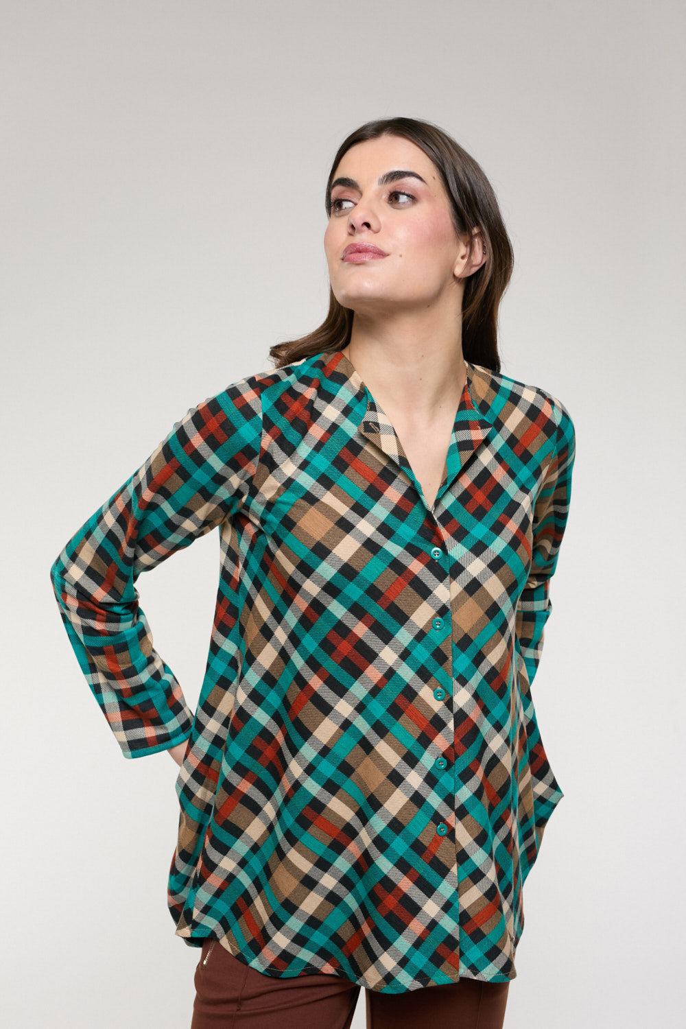 Camisa Chaqueta Carmela Turquesa