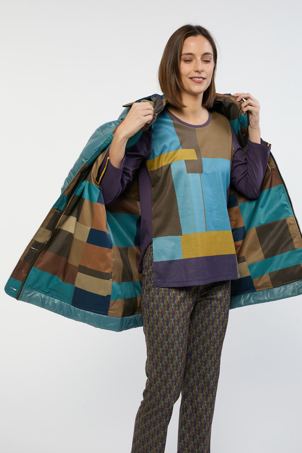 Gabardina Matisse Reversible Azul
