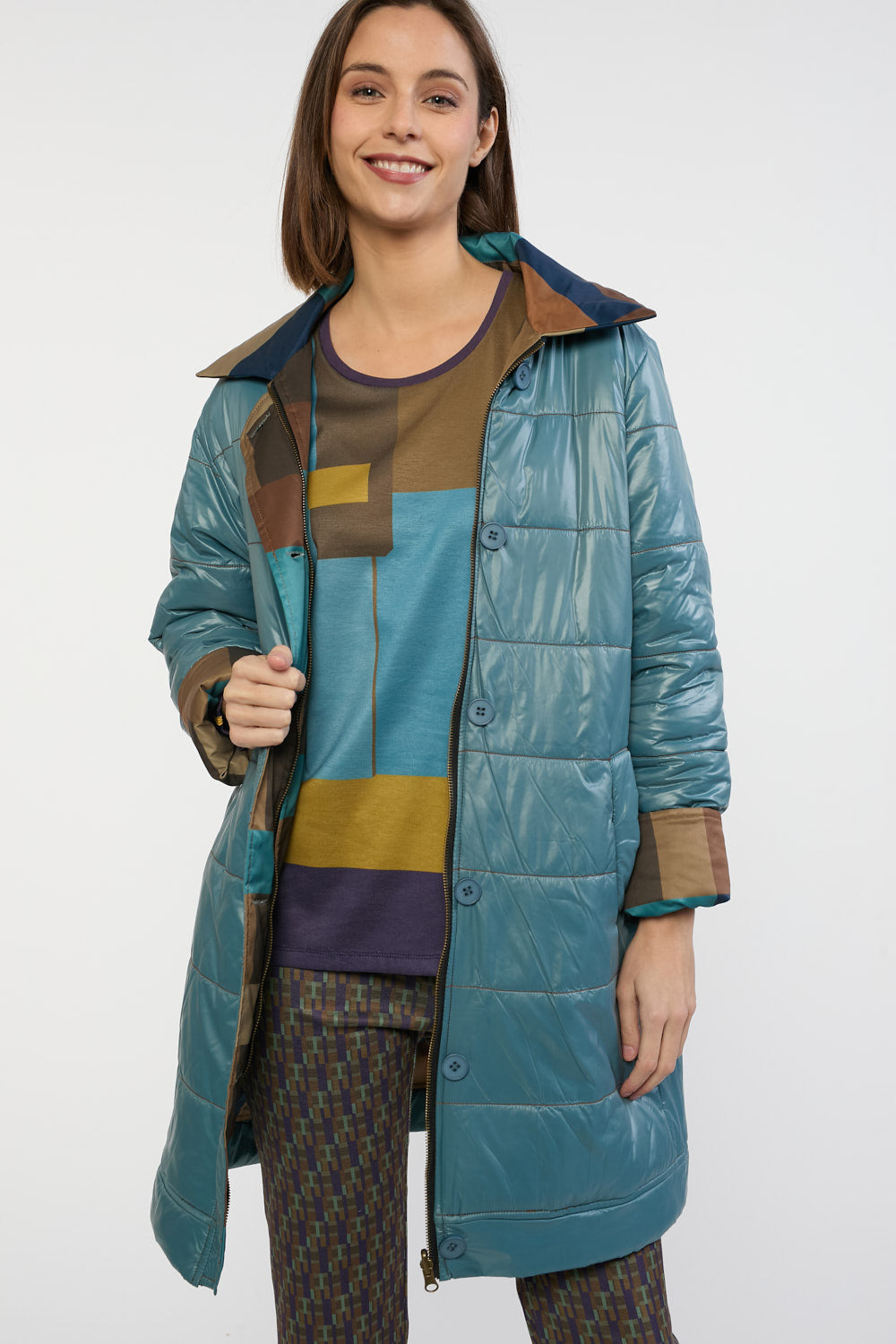 Gabardina Matisse Reversible Azul