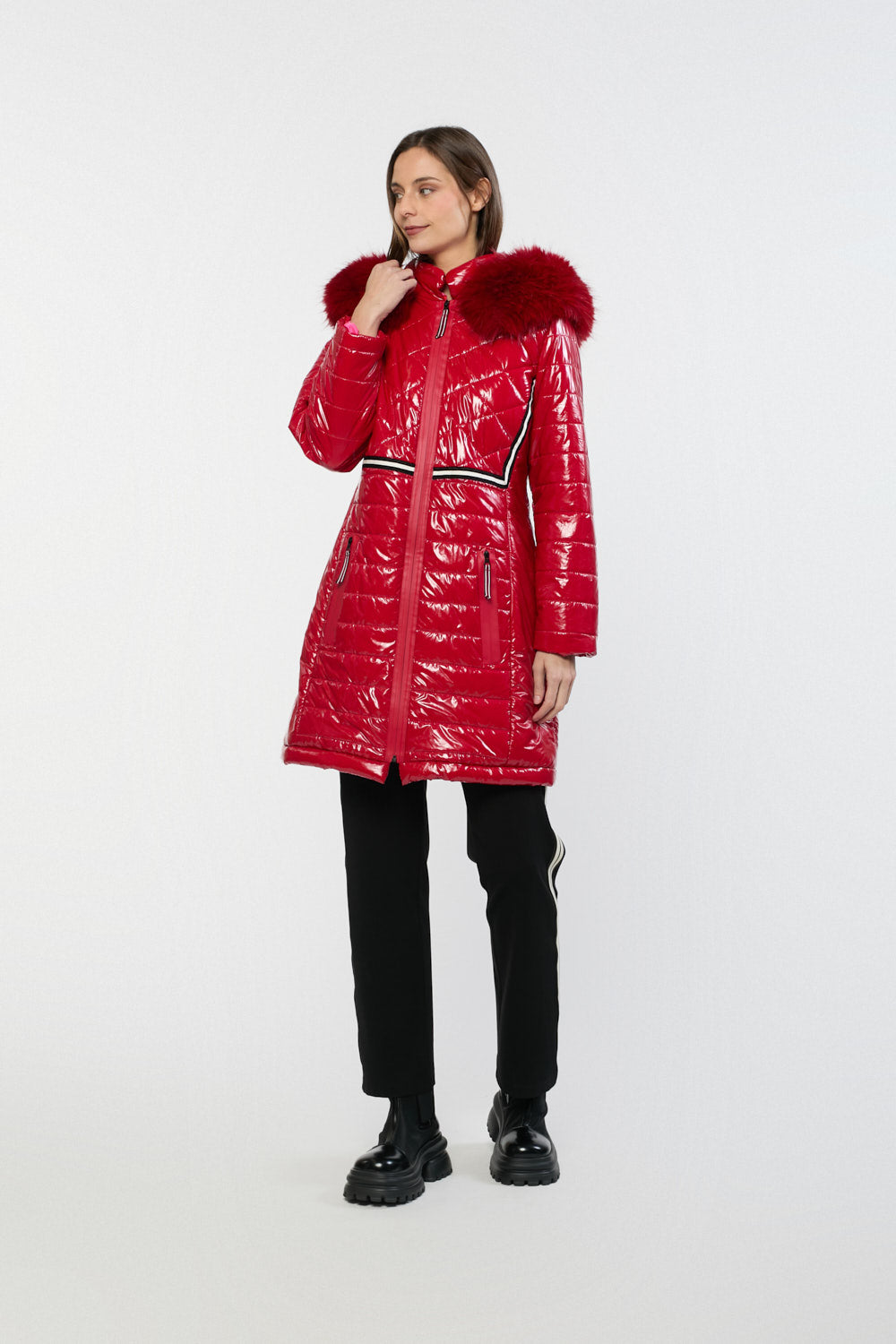 Parka Charol Rojo