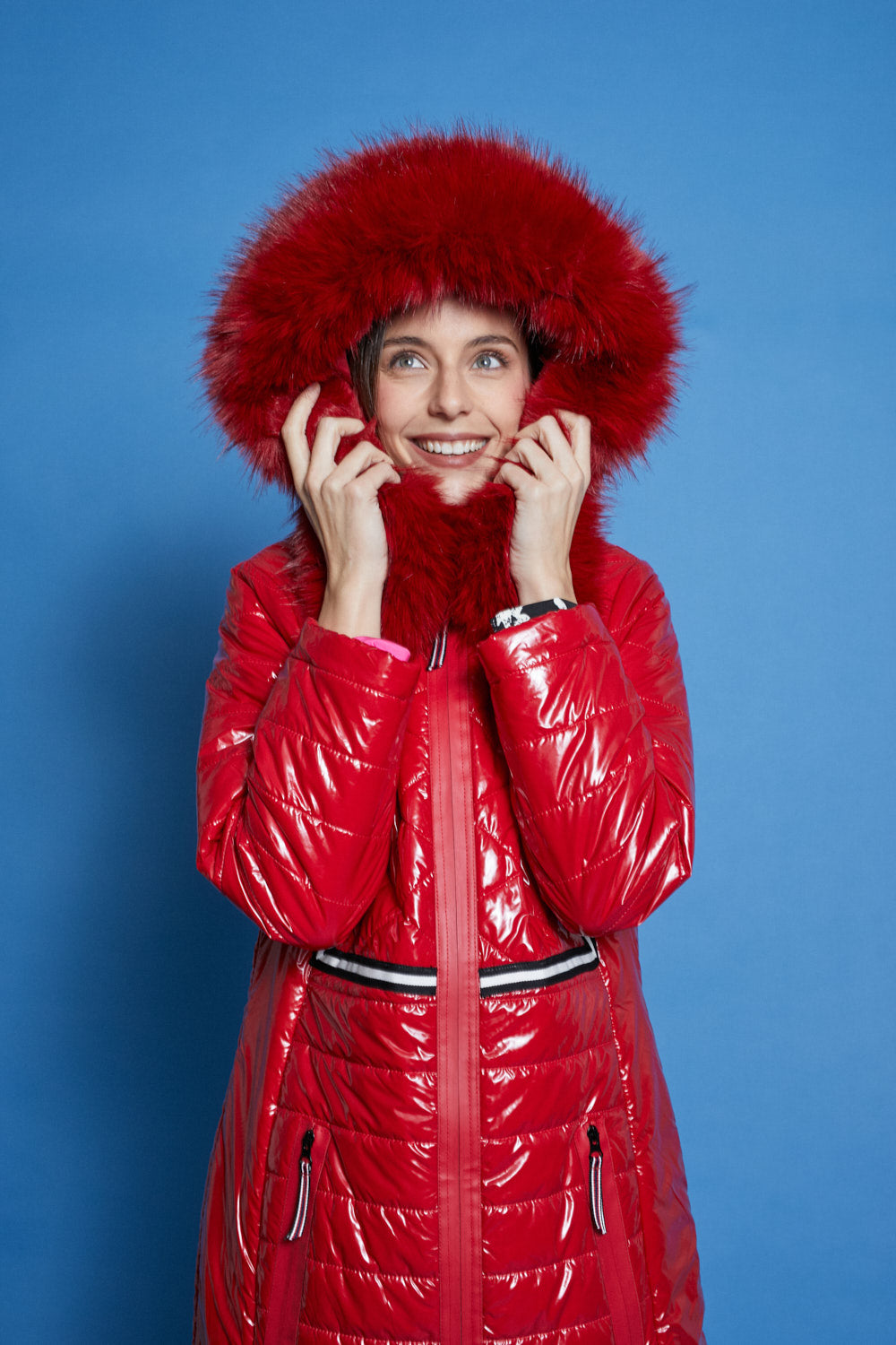 Parka Charol Rojo