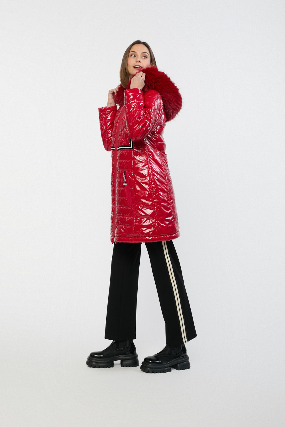 Parka Charol Rojo