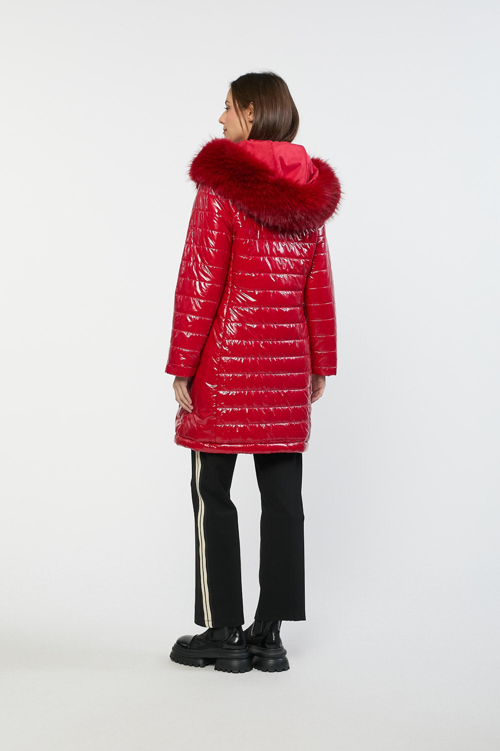 Parka Charol Rojo