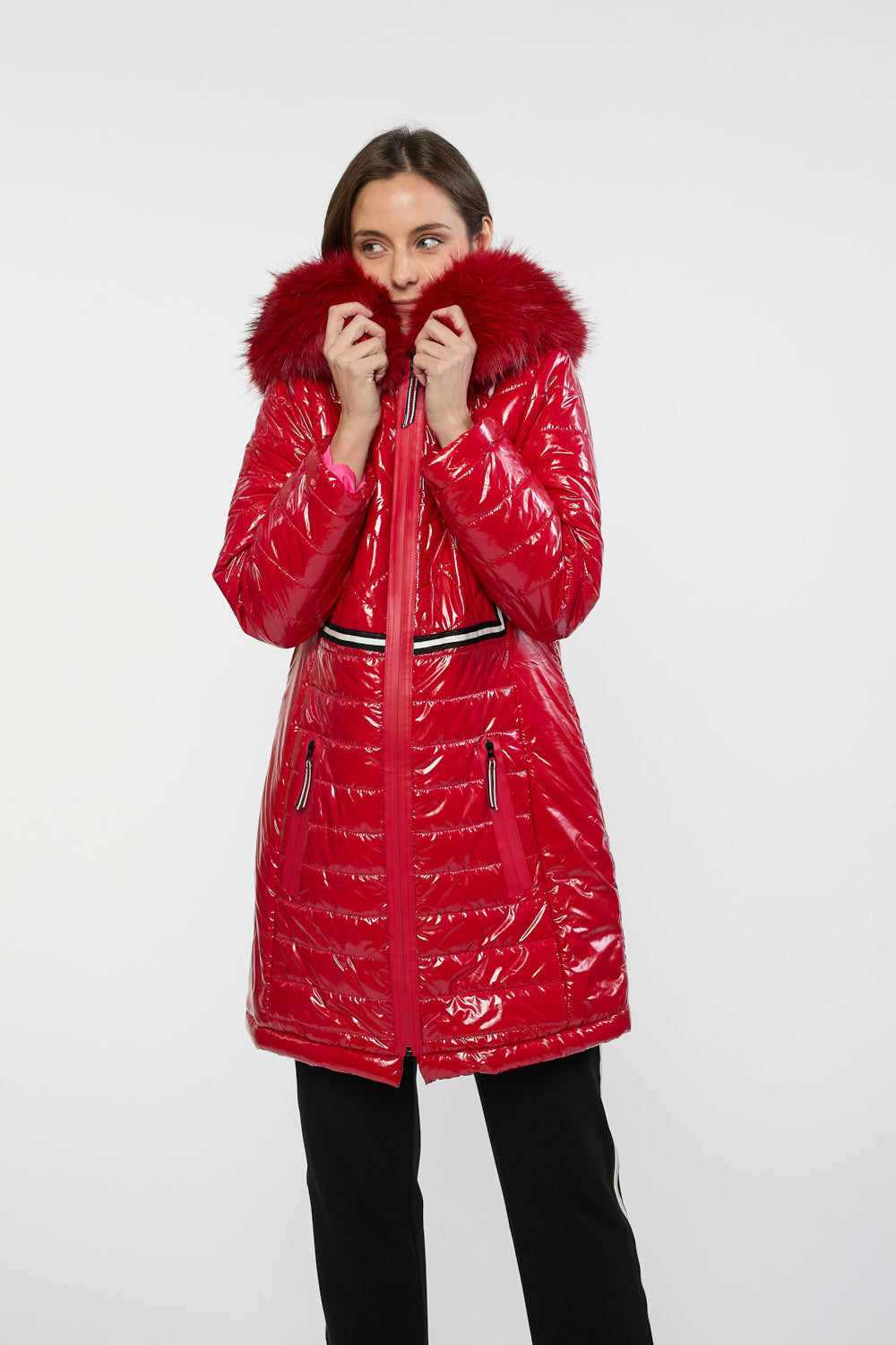 Parka Charol Rojo