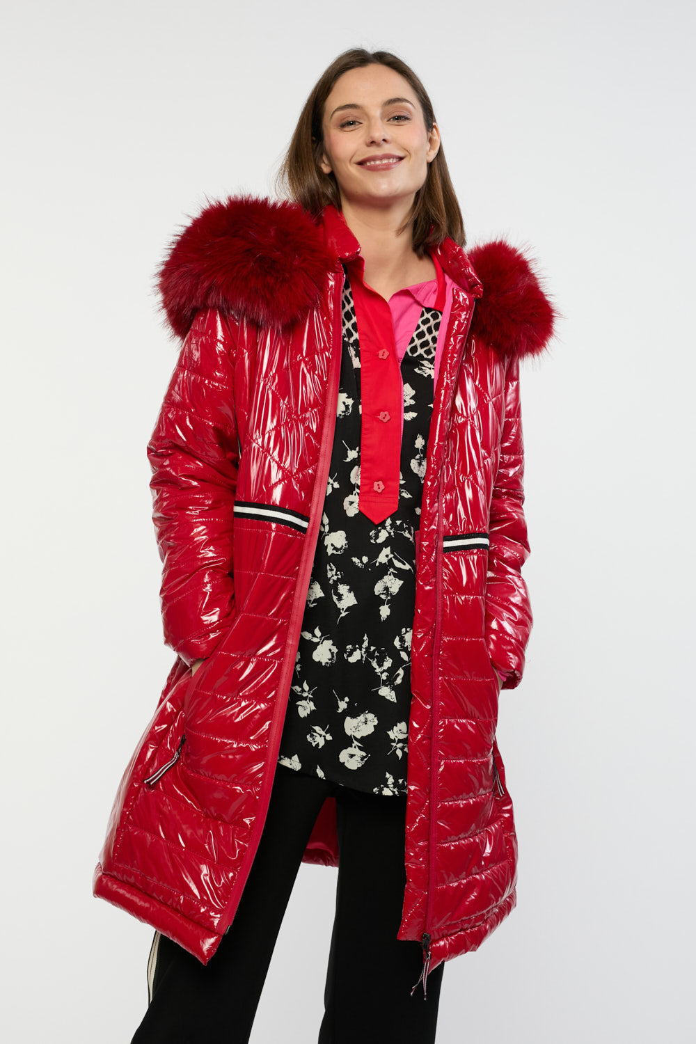 Parka Charol Rojo