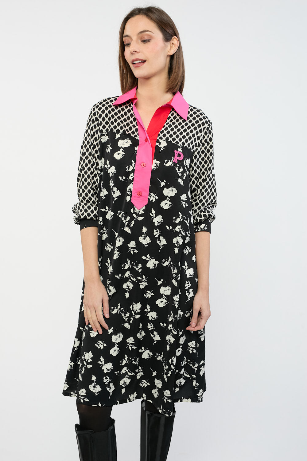 Vestido Print Goya Negro