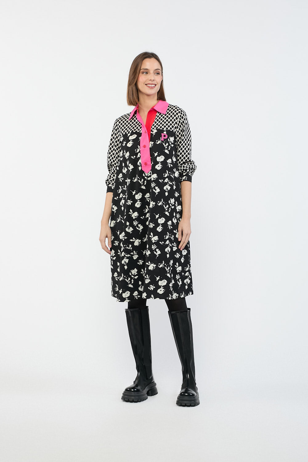 Vestido Print Goya Negro