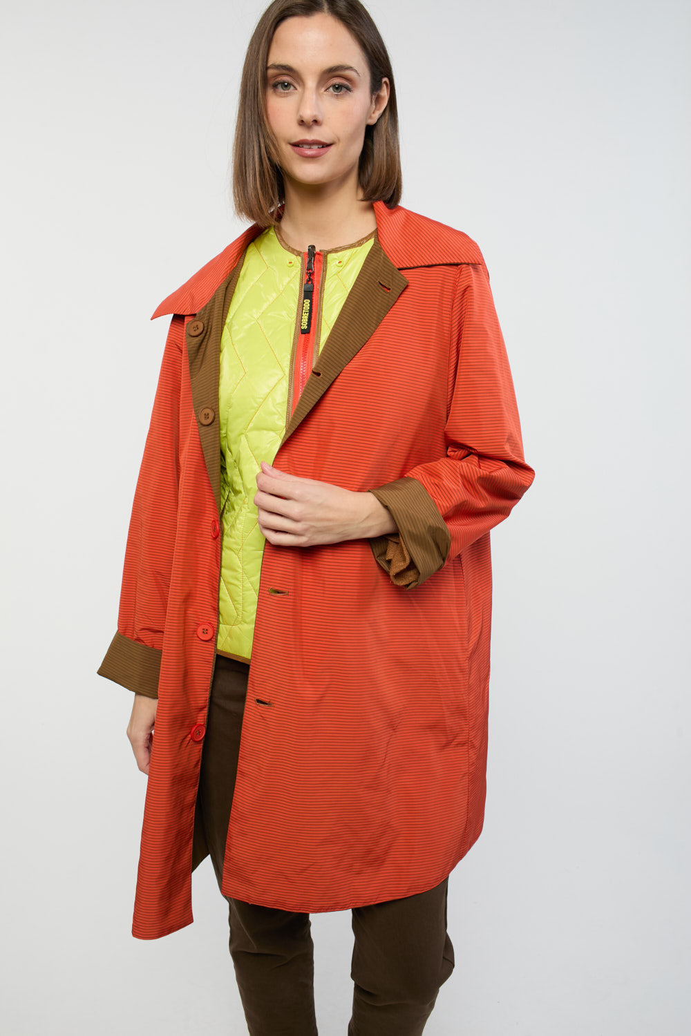 Gabardina Katy Reversible Marrón