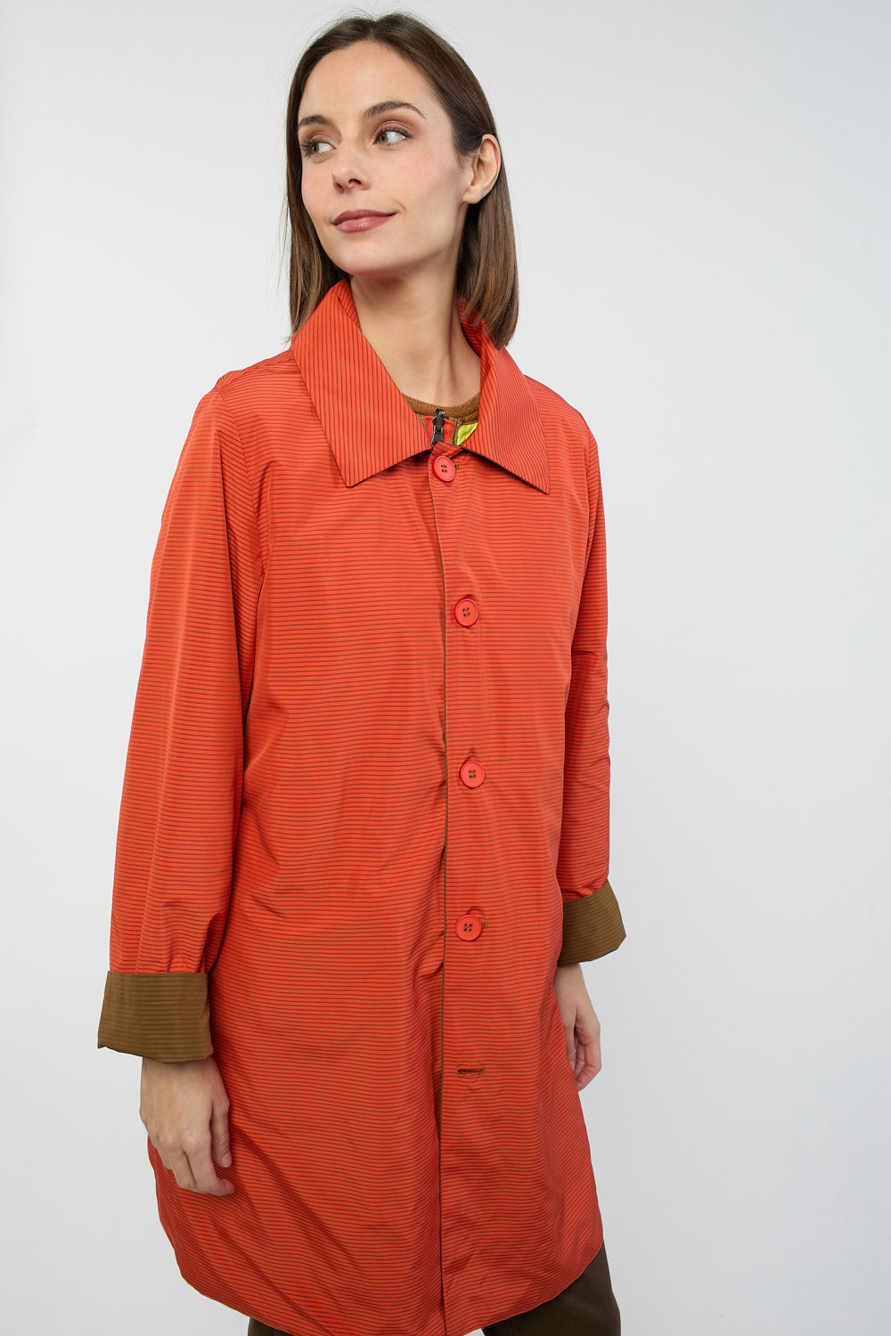 Gabardina Katy Reversible Marrón