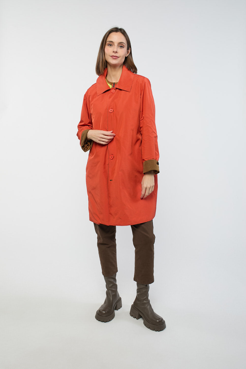 Gabardina Katy Reversible Marrón