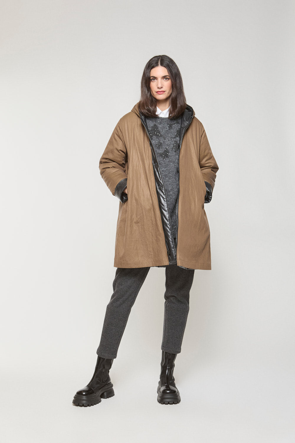 Gabardina Reversible Ziba Bicolor