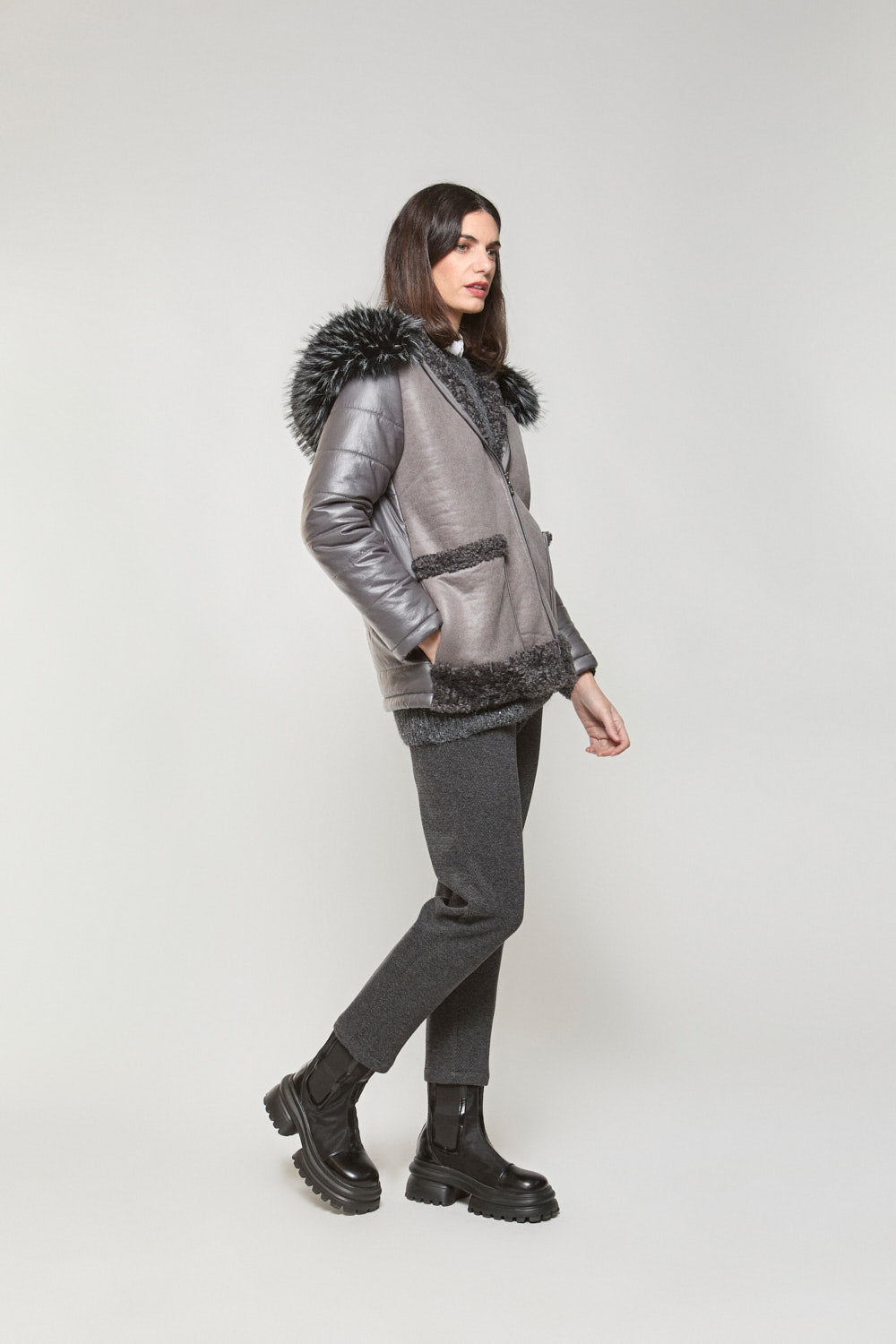Chaqueton Pelo Satori Gris
