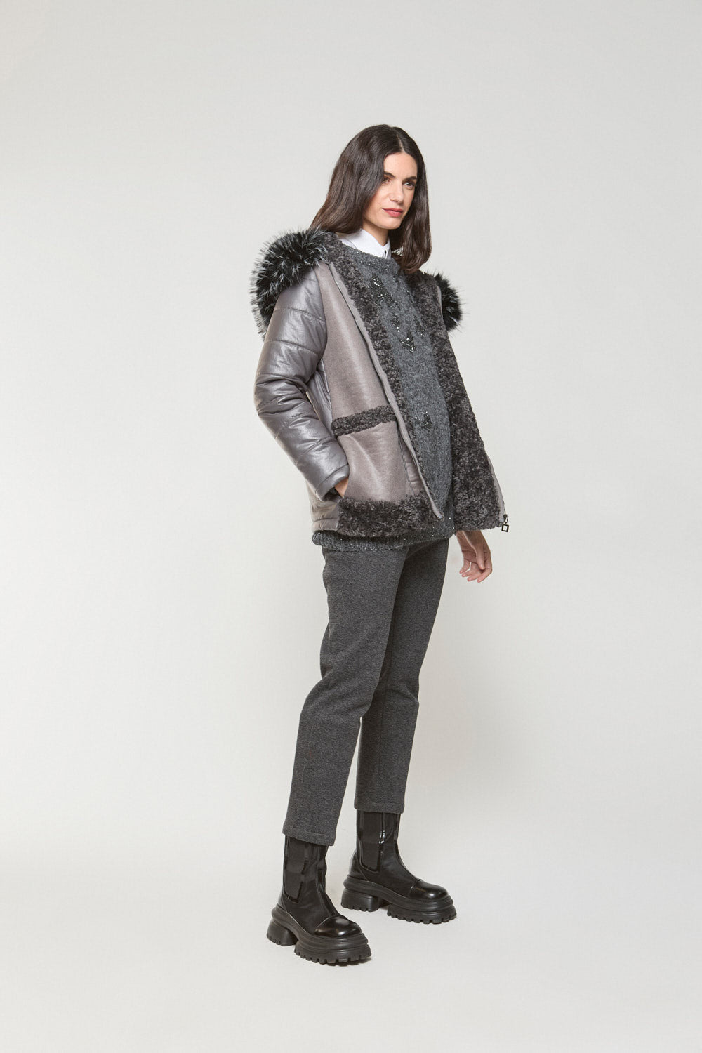 Chaqueton Pelo Satori Gris