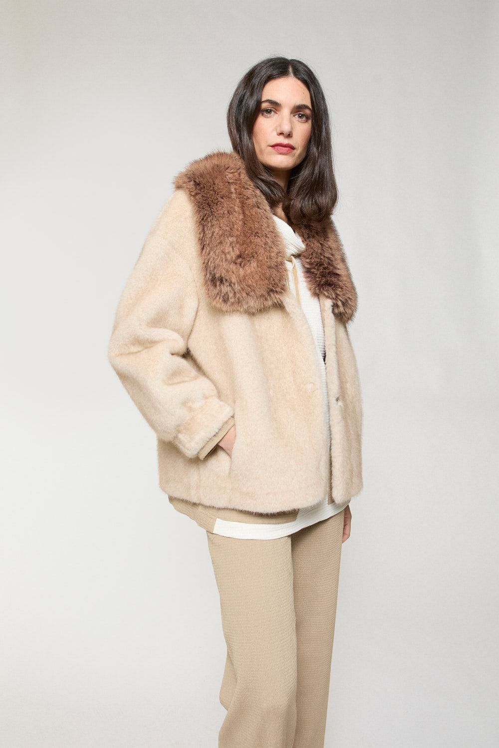 Chaqueton Pelo Ziba Crudo