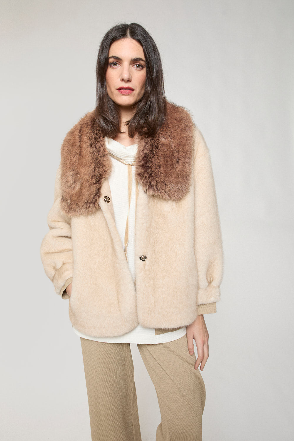 Chaqueton Pelo Ziba Crudo