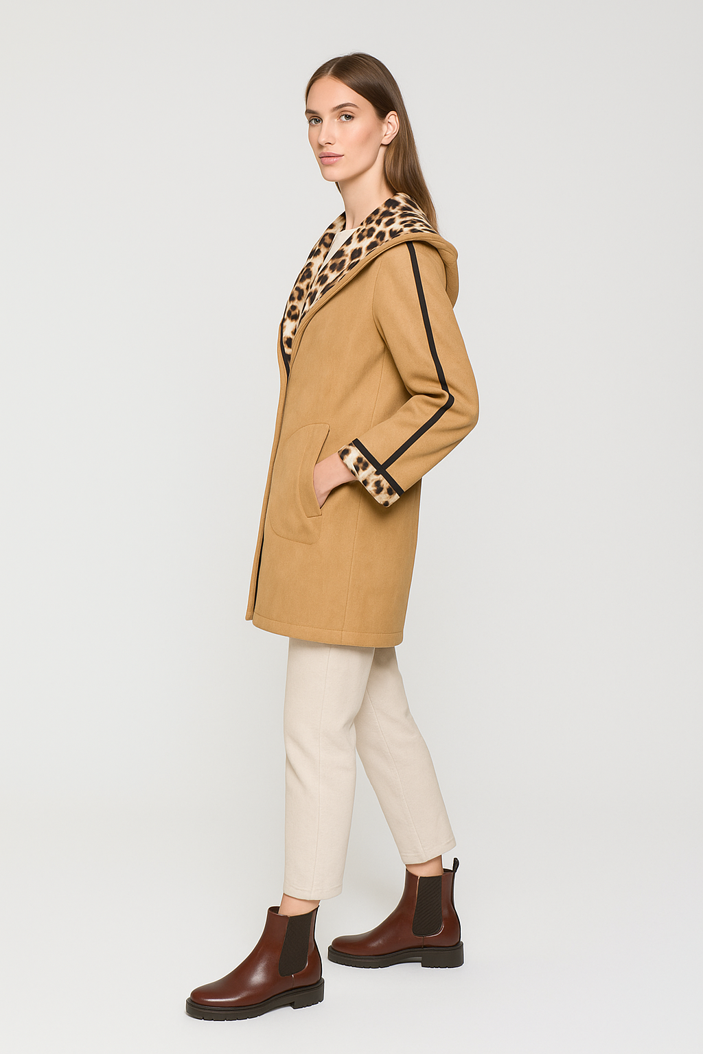 Chaqueton Ziba Reversible Camel