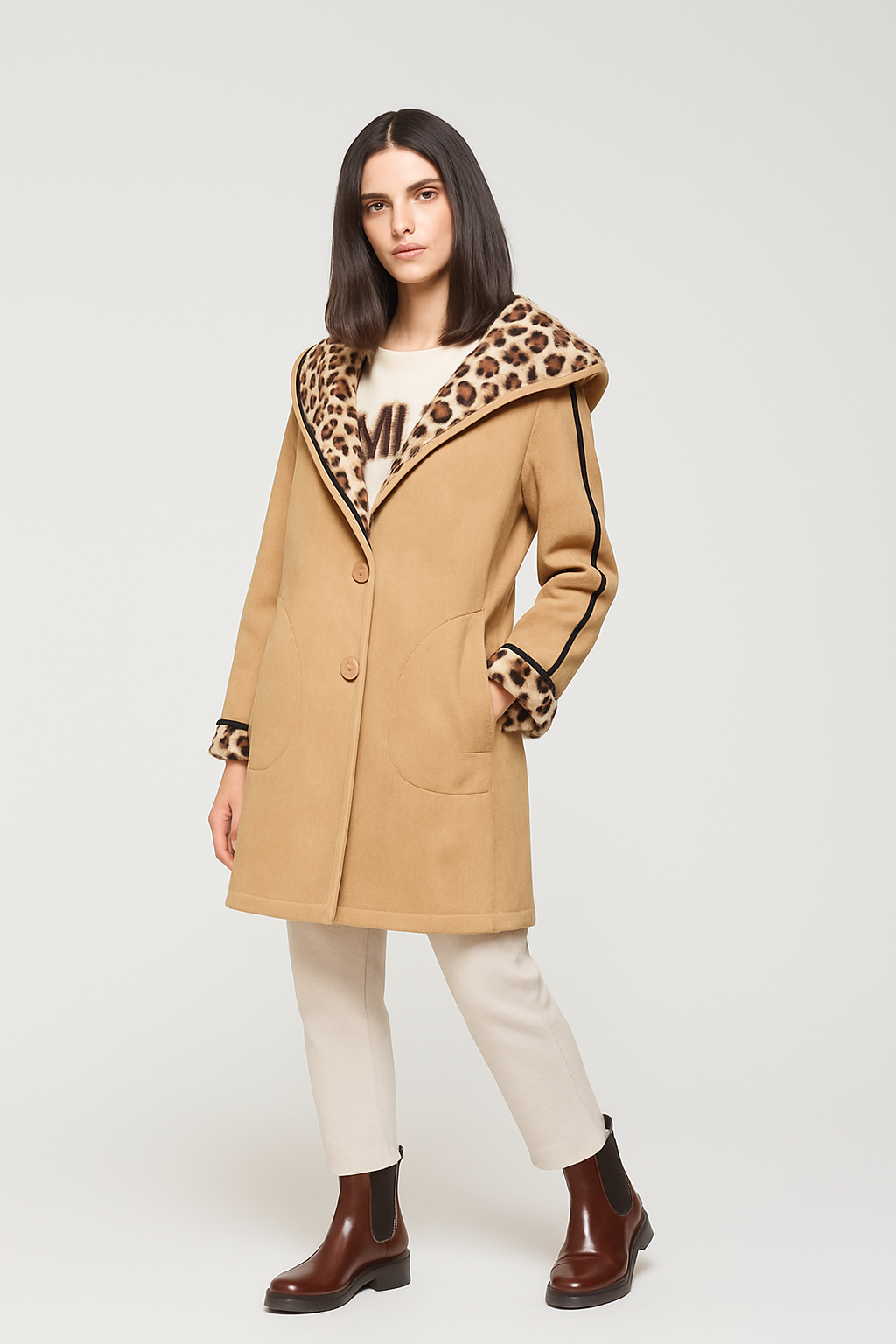 Chaqueton Ziba Reversible Camel