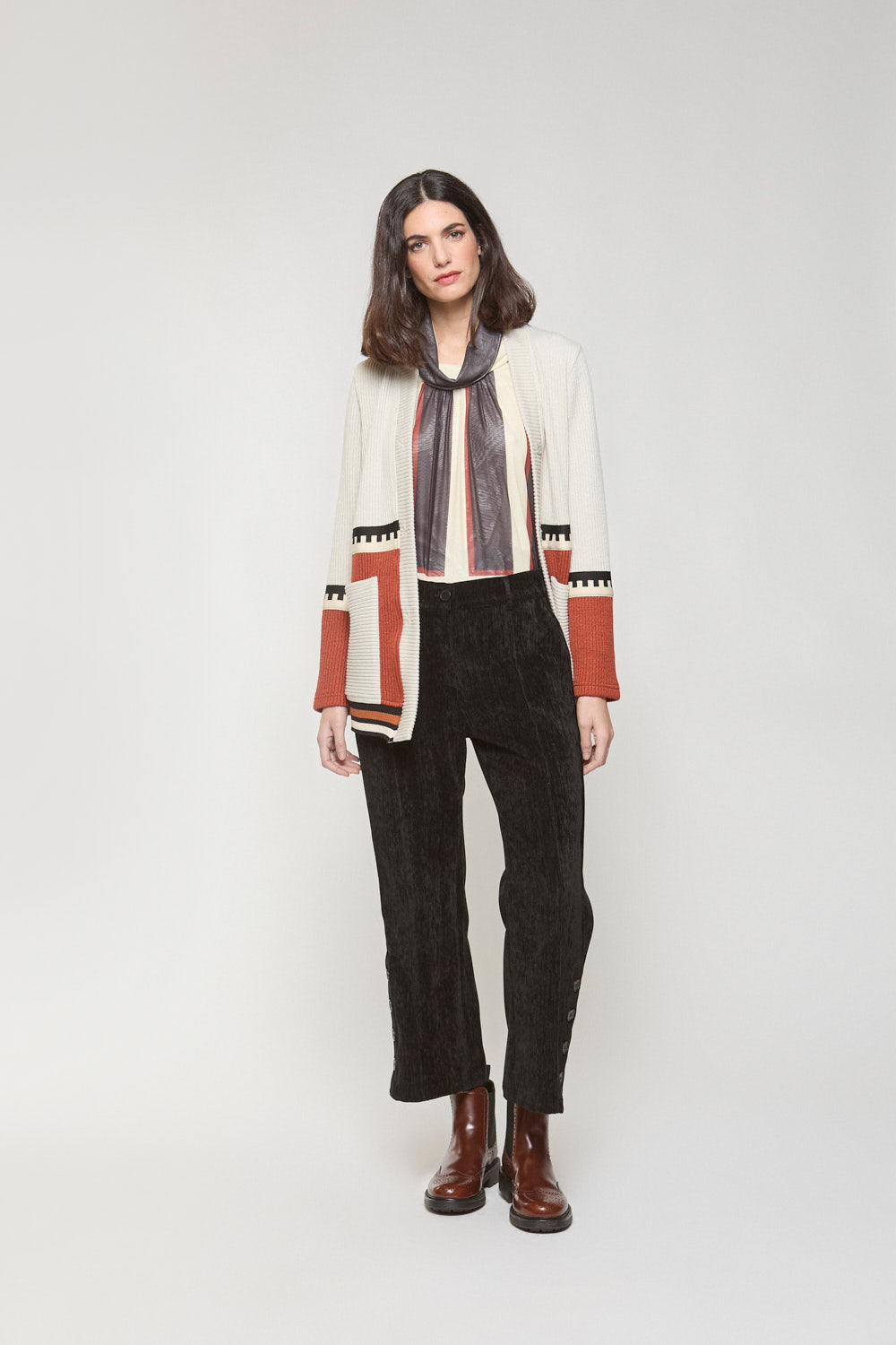 Chaqueta Combinada Ziba Crudo