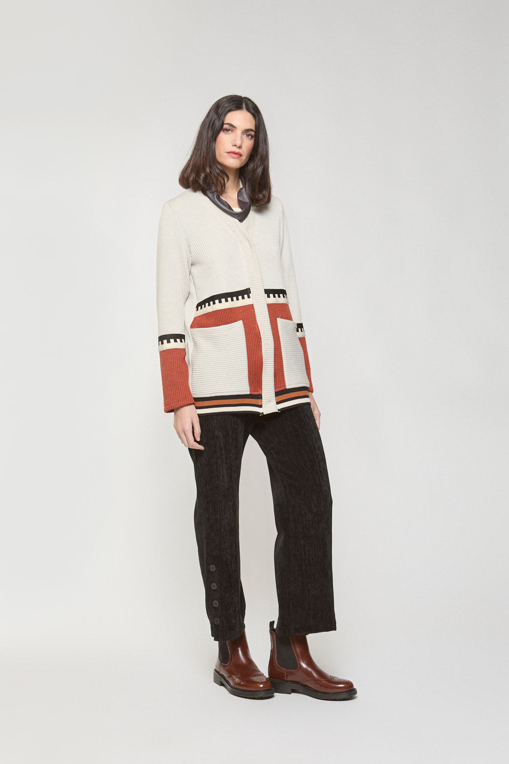 Chaqueta Combinada Ziba Crudo