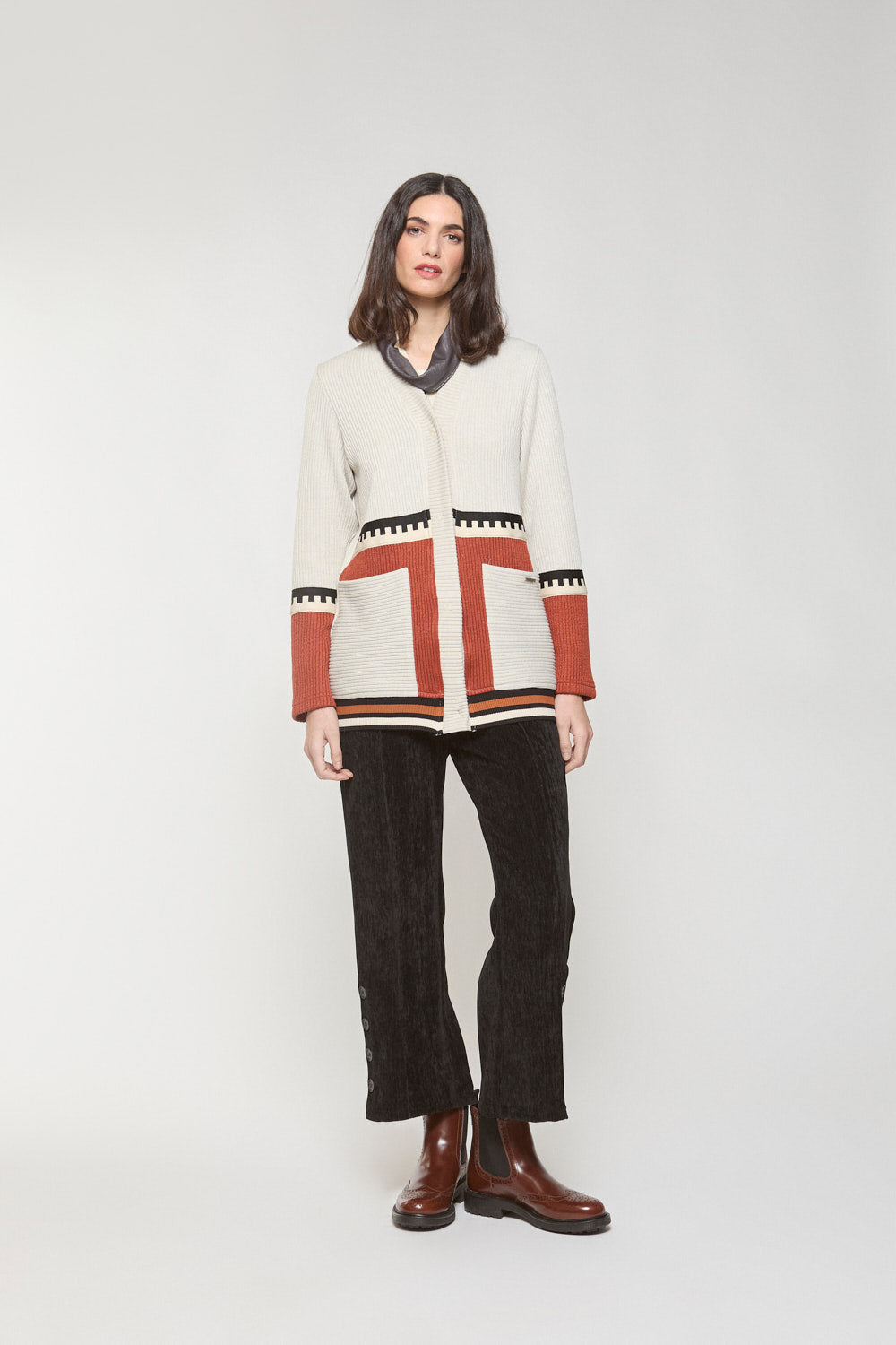 Chaqueta Combinada Ziba Crudo