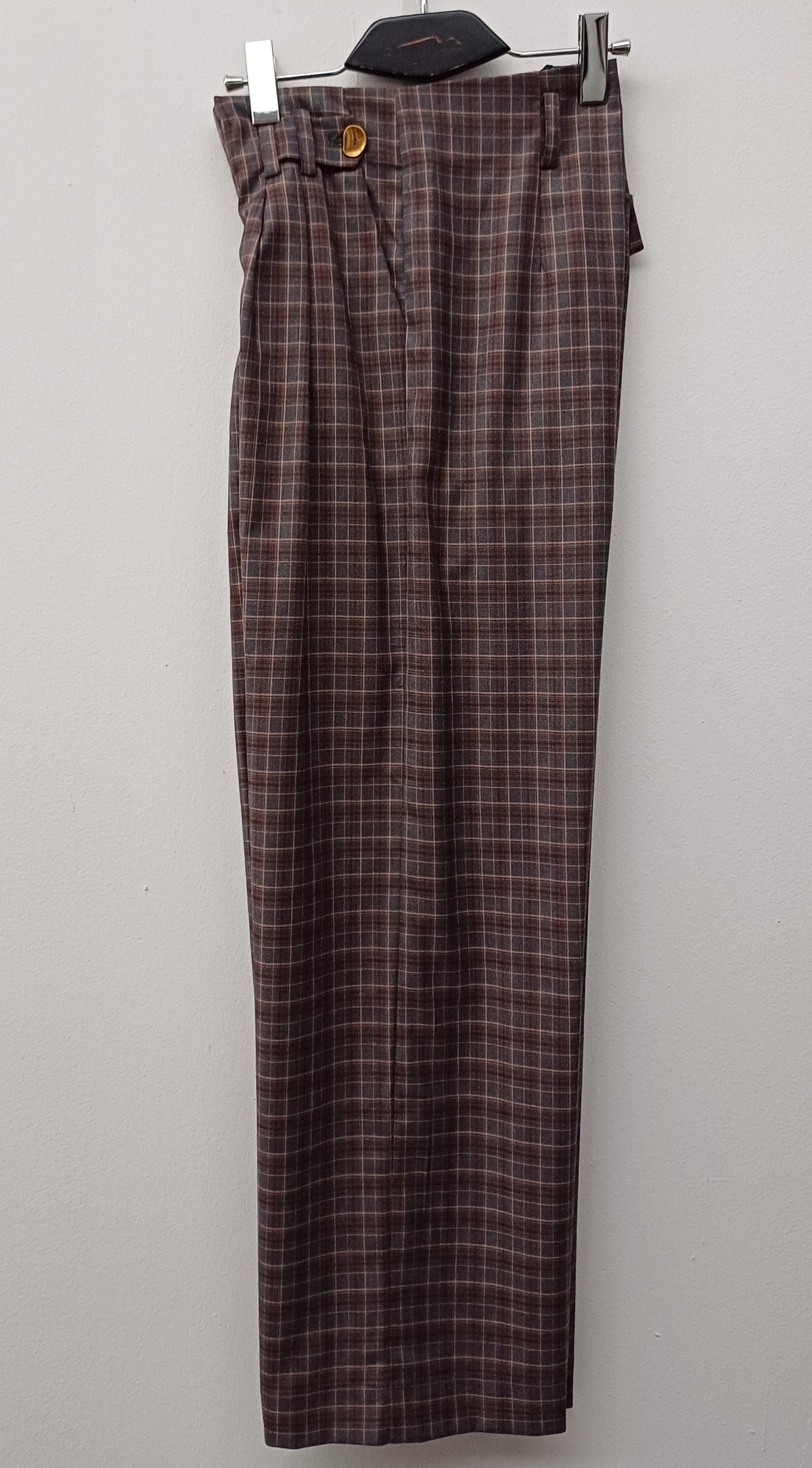 Pantalon Cuadros Kefi Marrón