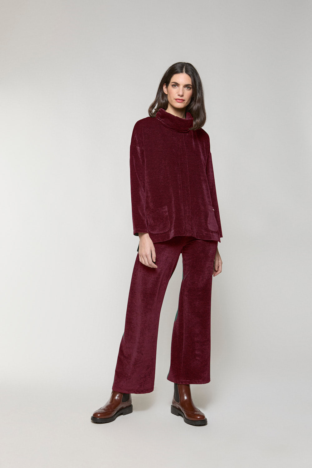 Pantalon Ancho Isa BERENJENA