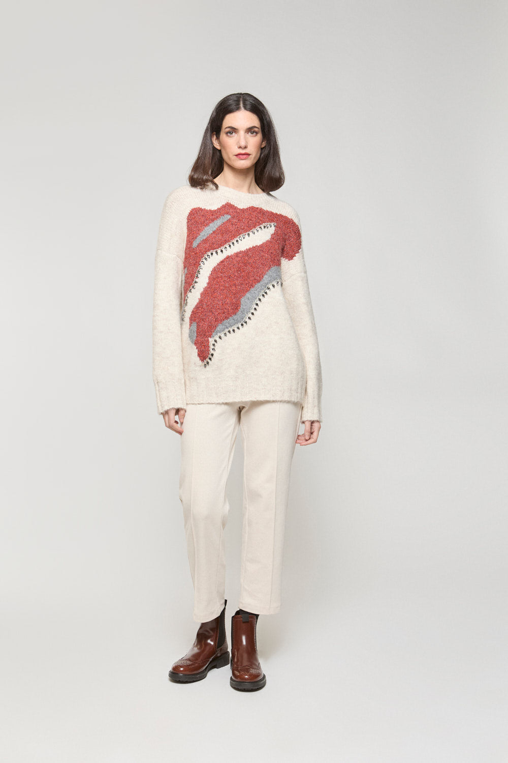 Jersey Mancha Piedras Crudo