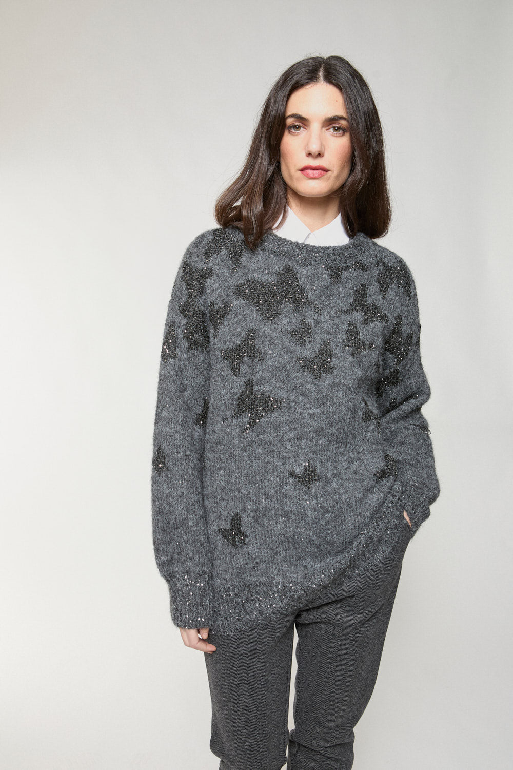 Jersey Butterfly Gris