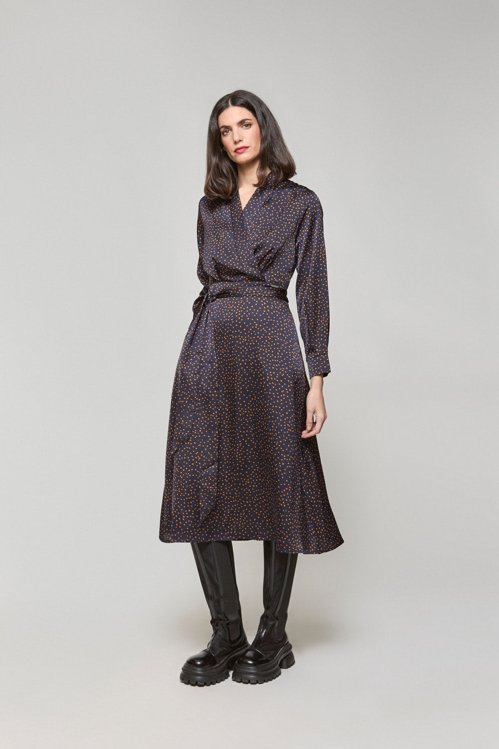 Vestido Lunares Ananda Marino