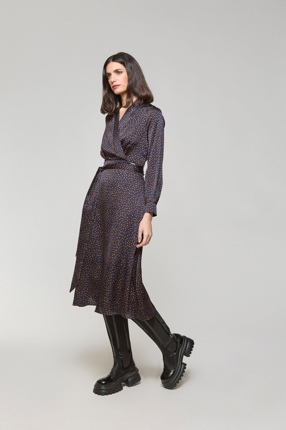 Vestido Lunares Ananda Marino