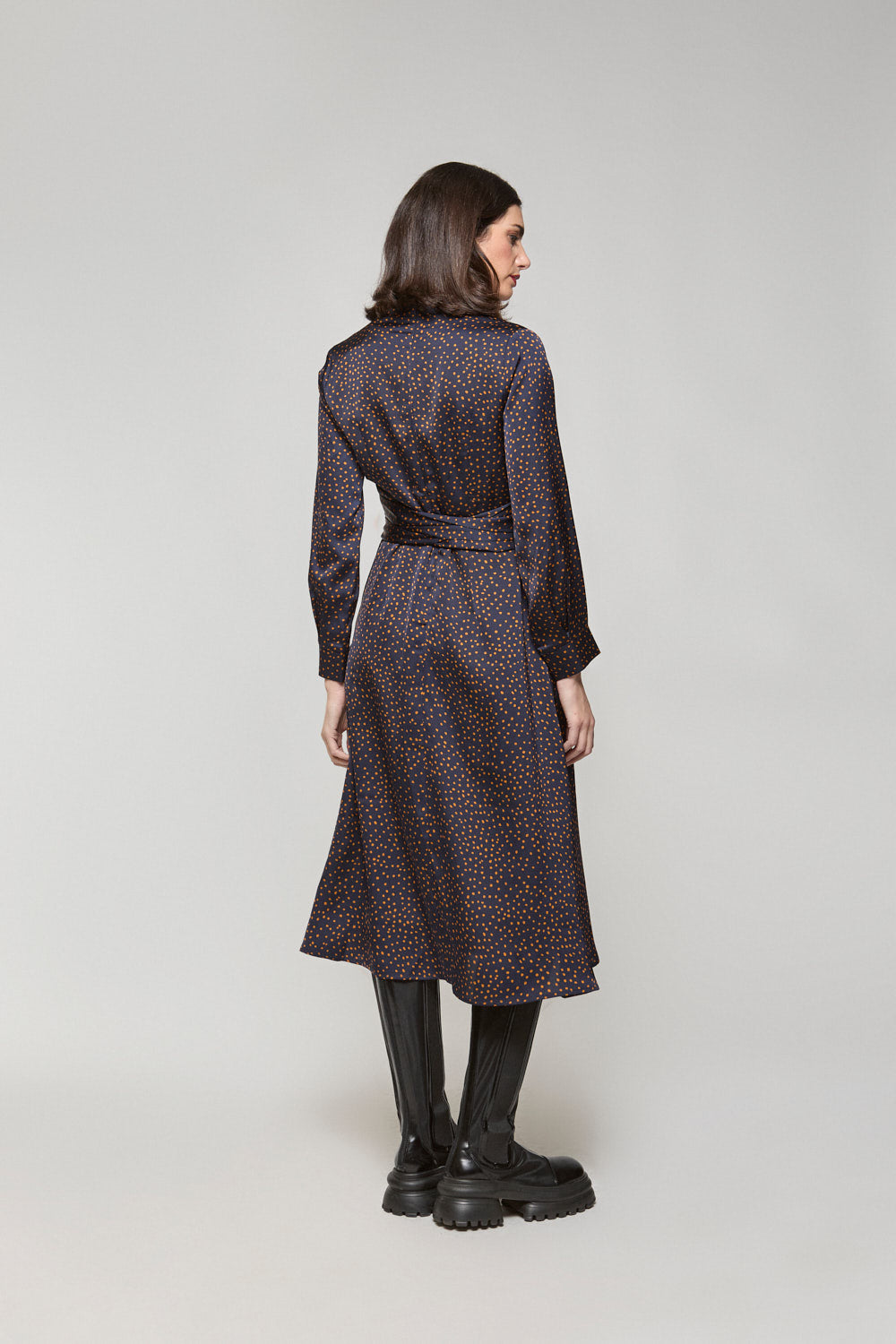 Vestido Lunares Ananda Marino
