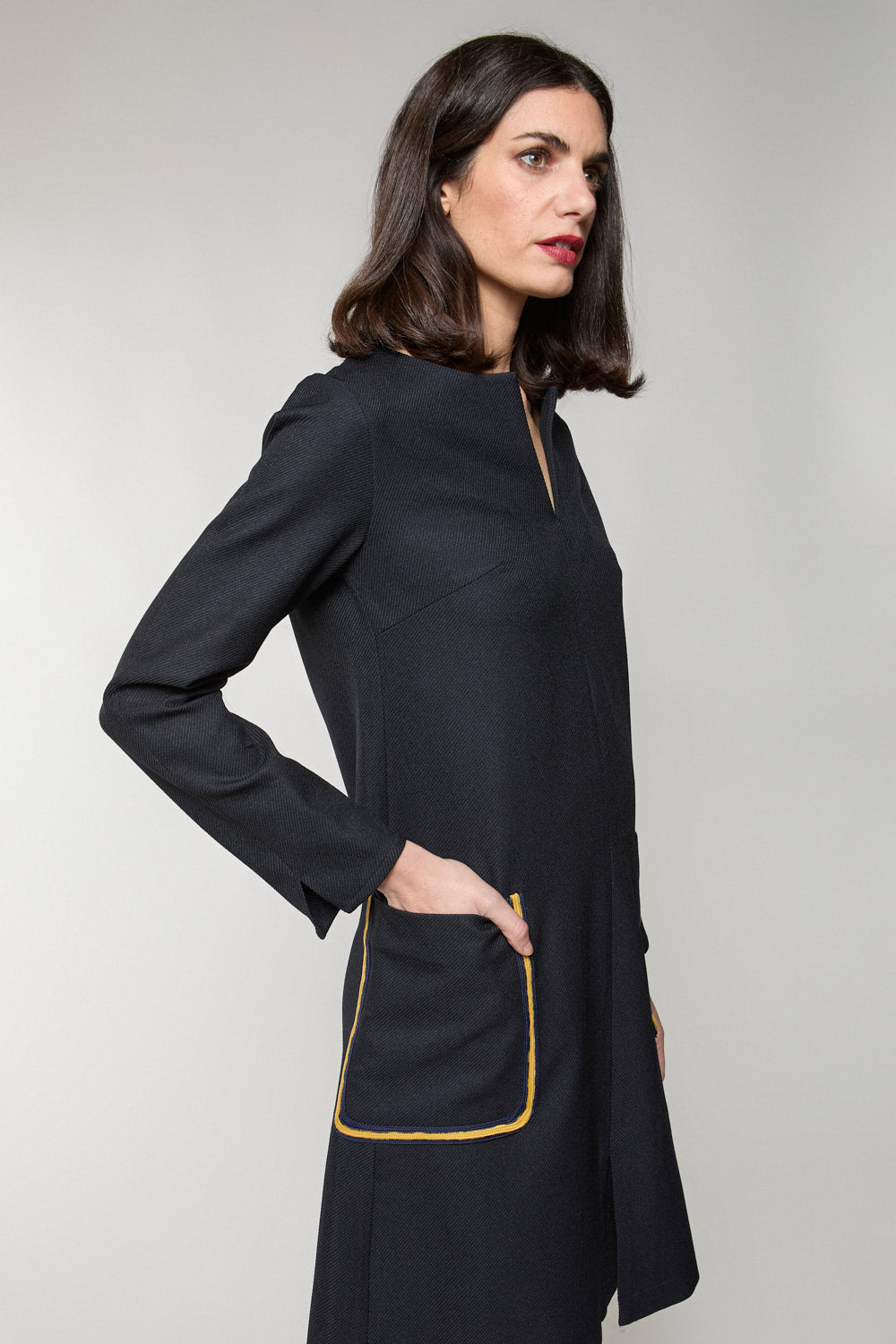 Vestido Detalles Marino
