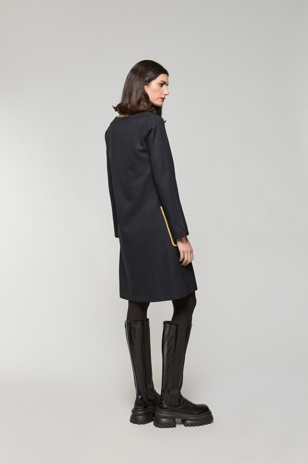 Vestido Detalles Marino
