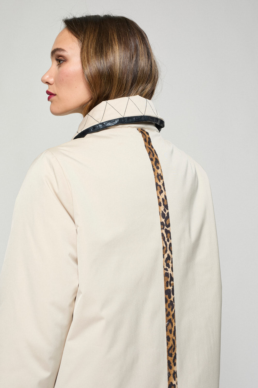 Gabardina Bicolor Nora Beige