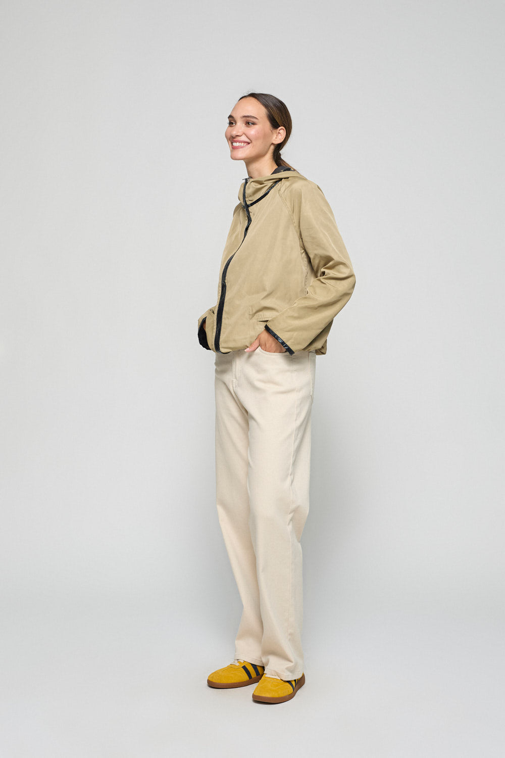 Gabardina Reversible Kira Kaki
