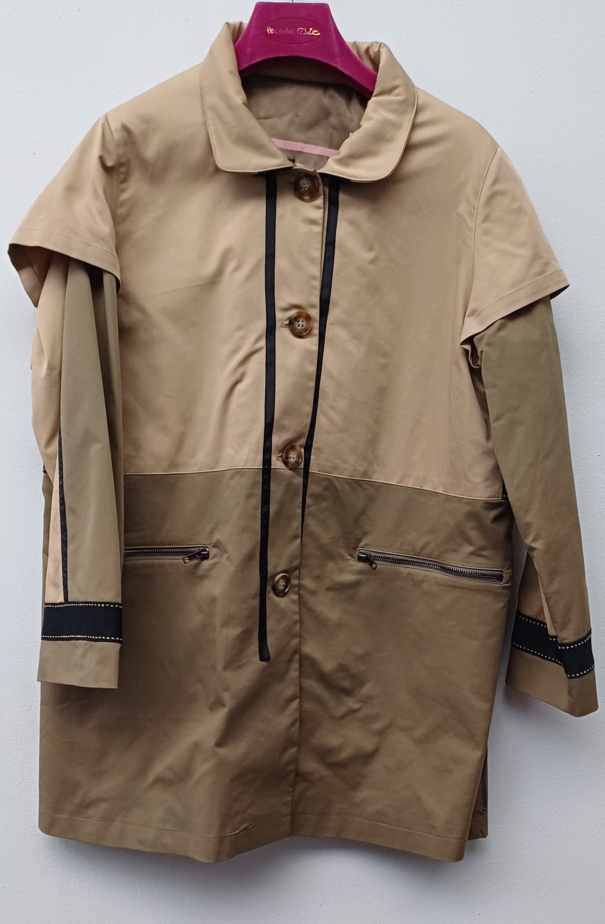 Gabardina Combinada Bicolor