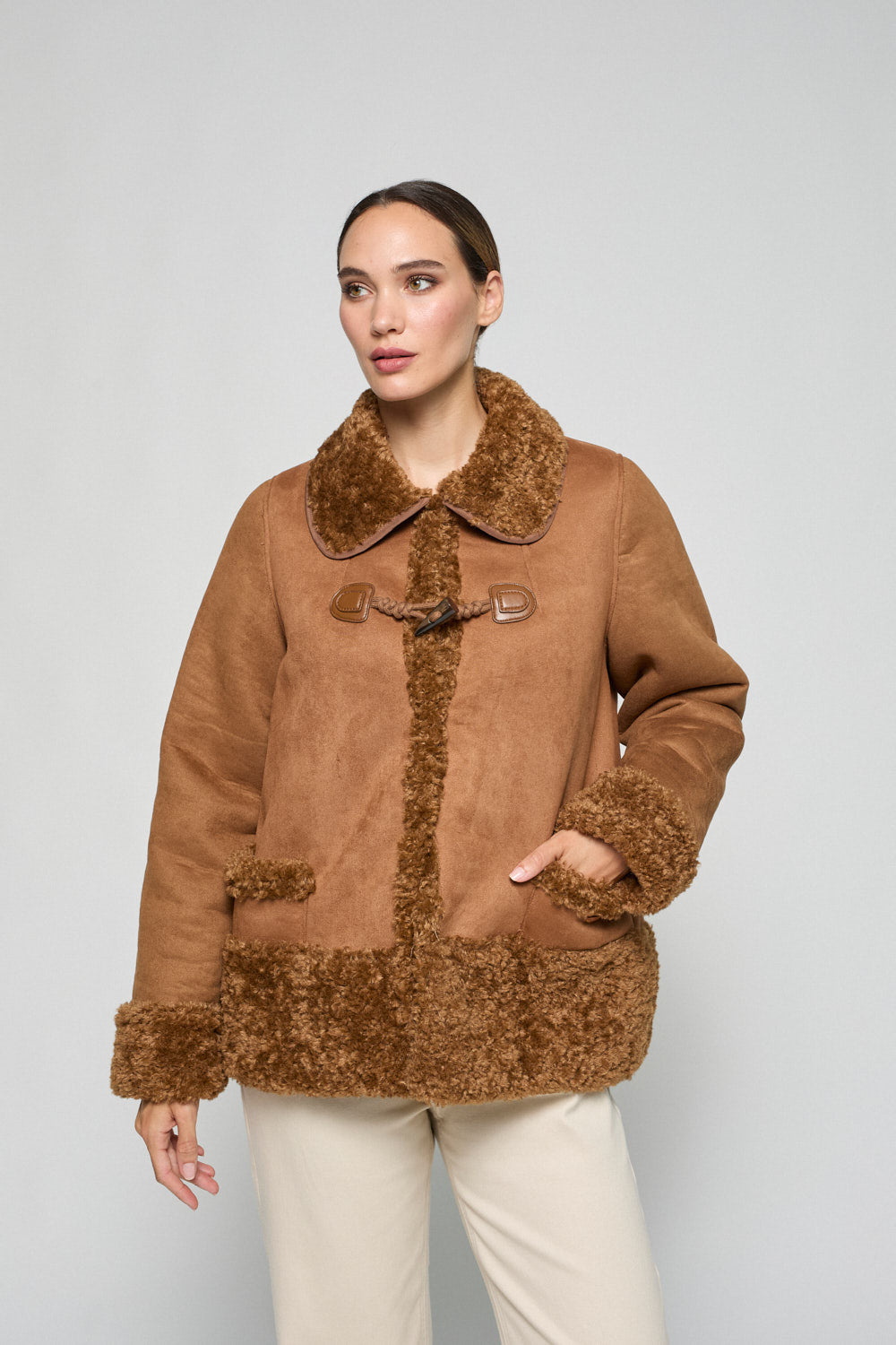 Chaqueton Doble Faz Romina Camel
