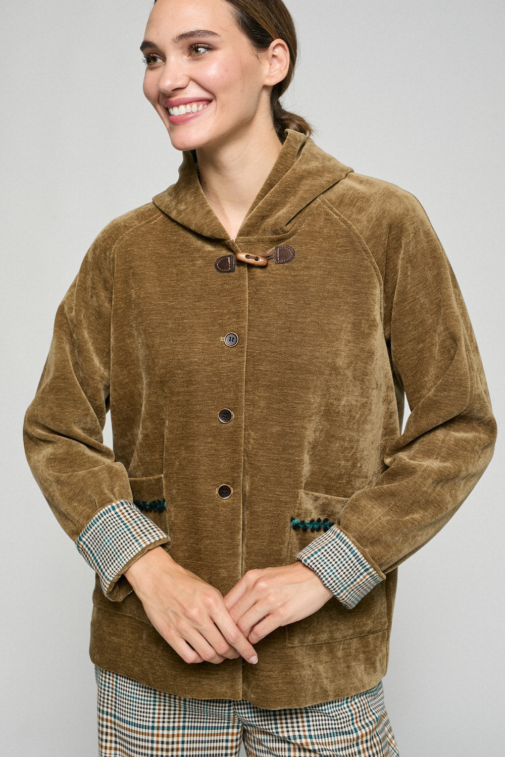 Chaqueta Chenilla Adela Topo