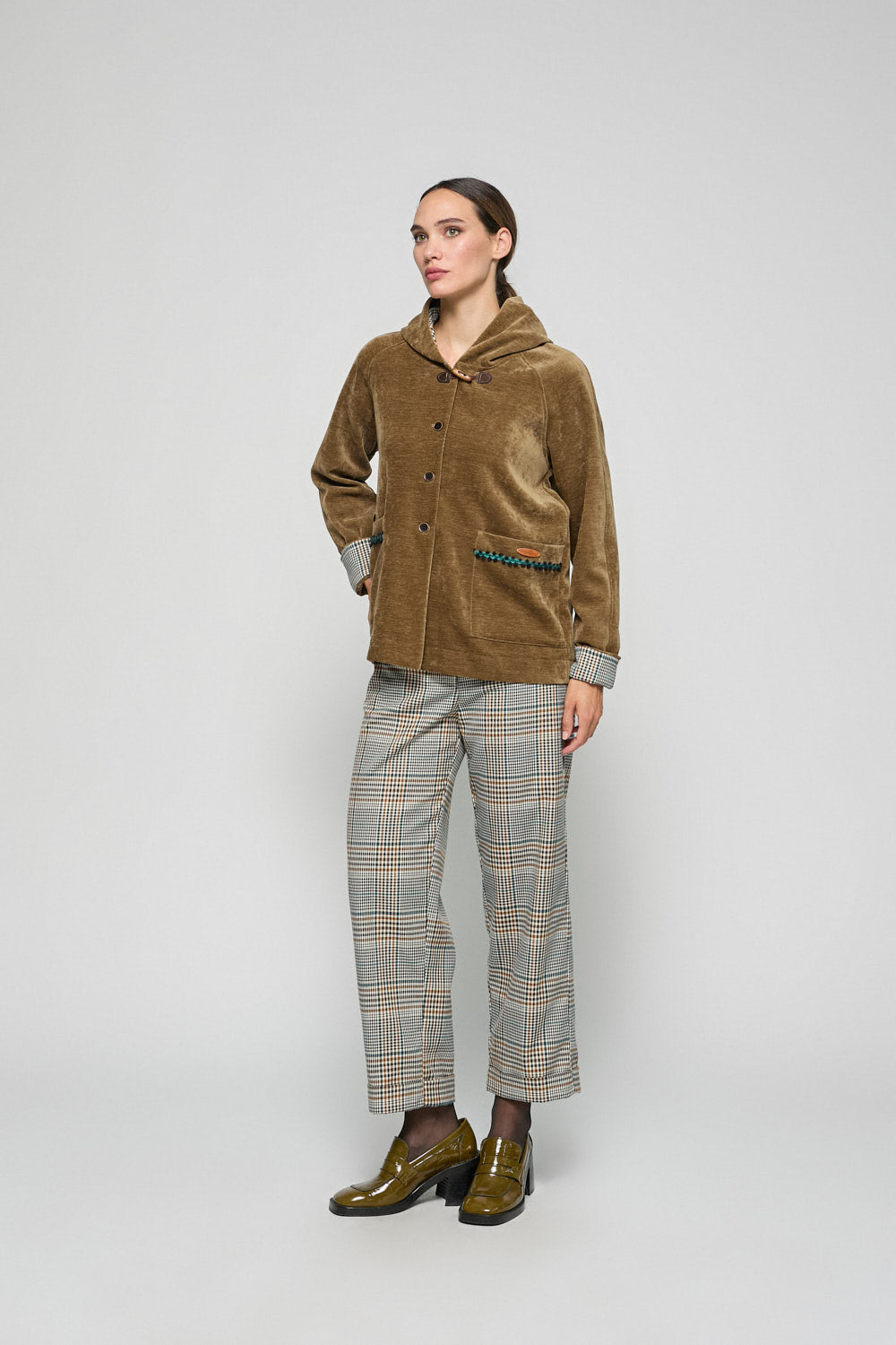 Chaqueta Chenilla Adela Topo