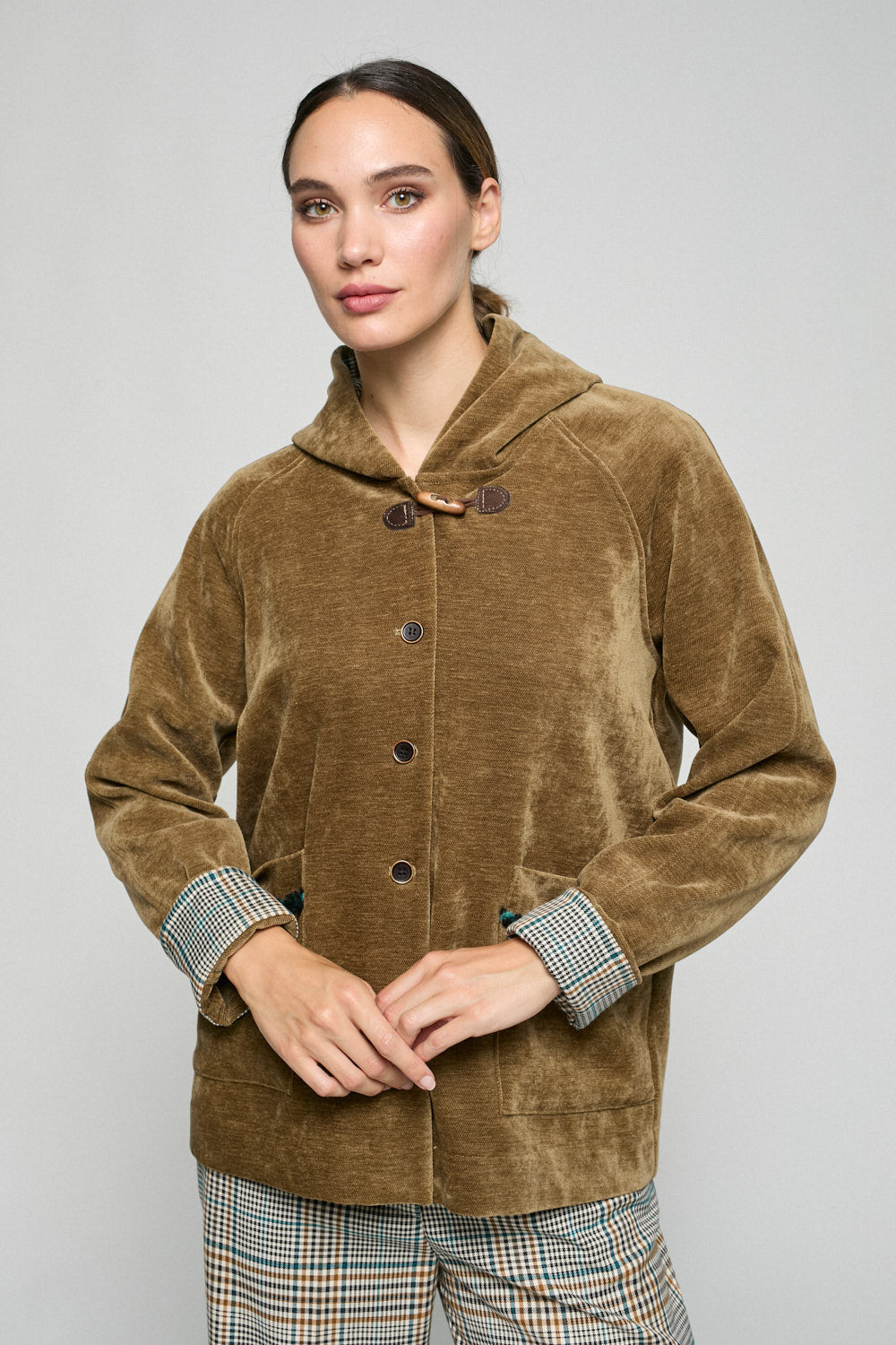 Chaqueta Chenilla Adela Topo
