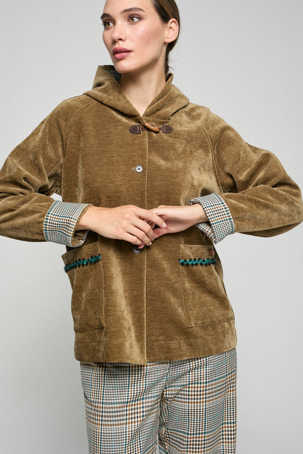 Chaqueta Chenilla Adela Topo