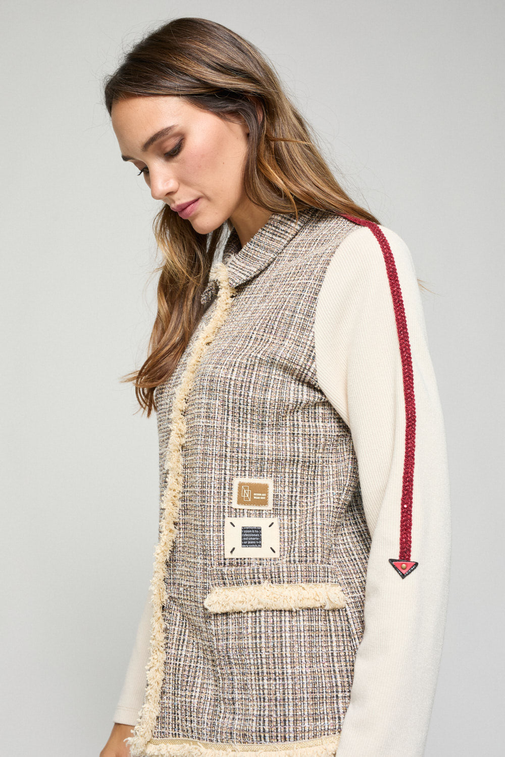 Chaqueta Punto Nora Beige