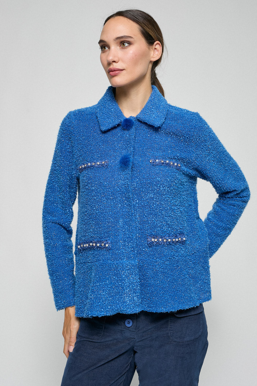Chaqueta Punto Agata Azul