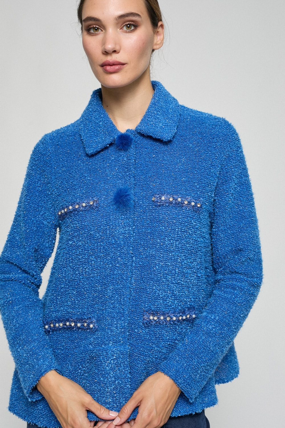 Chaqueta Punto Agata Azul